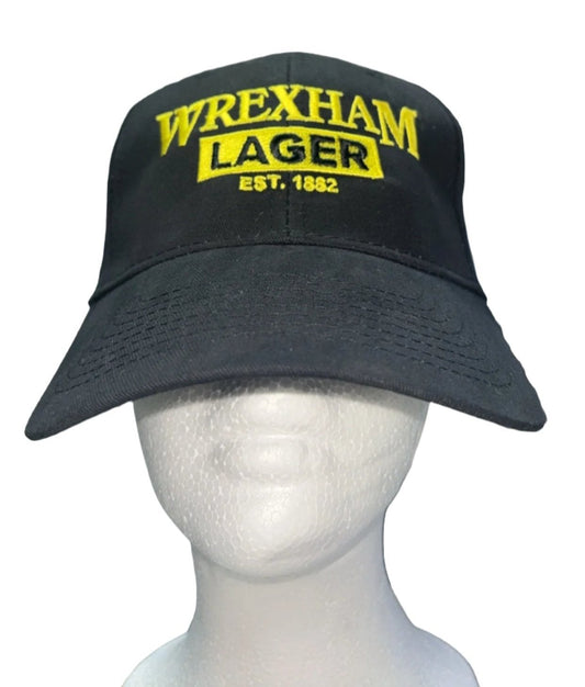 Black Wrexham Lager Embroidered BASEBALL CAP