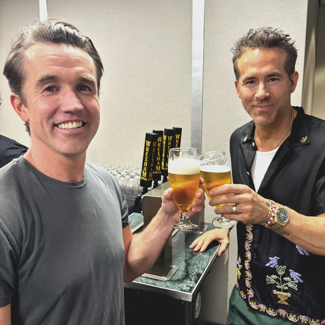 Rob McElhenney and Ryan Reynolds, Wrexham Lager co-owners