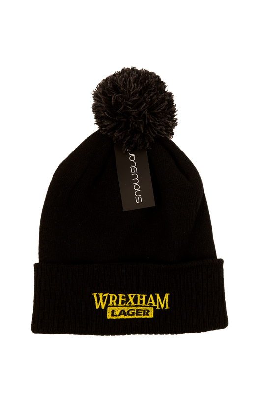 Wrexham Lager Black Bobble Hat