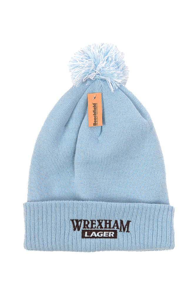 Wrexham Lager Blue Bobble Hat