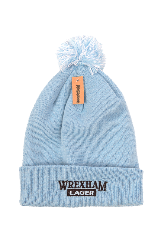 Wrexham Lager Blue Bobble Hat