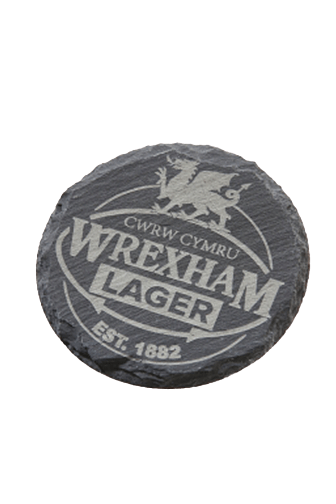 Wrexham Lager Slate coaster (circle)